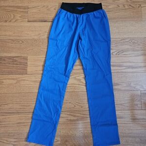 Jaanuu Logo Waistband Scrub Pants- XS, Royal Blue